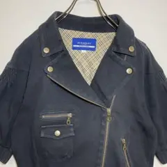 BURBERRY バーバリー ライダースジャケット サイズ38 コットン 古着