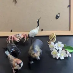 日本のいきもの フィギュアセット　ネイチャーテクニカラー　いきもん