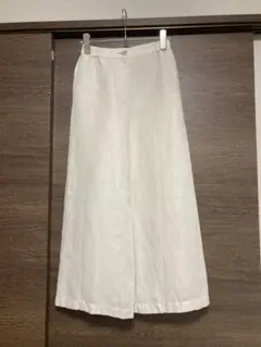 HIROKOBIS レディース ワイドパンツ S ベージュ　無地 リネン 麻