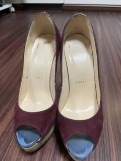 クリスチャンルブタン パンプス オープントゥ 35