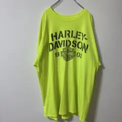 HARLEY-DAVIDSON 蛍光イエロー Tシャツ サイズ2XL