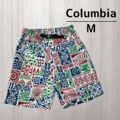 【極美品】Columbia ハーフパンツ 幾何学 カラフル パッチワーク柄 M