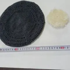 手編みメッシュベレー帽 + エコタワシおまけ