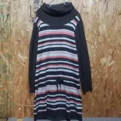 natural mist ウエスト絞り ニット チュニック