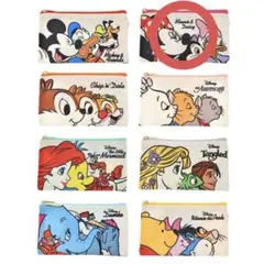 ディズニーキャラクター シークレットポーチ フラット ミニー デイジー フィガロ