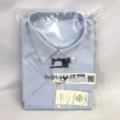 【22】INDUSTYLE TOKYO 半袖シャツ ニットシャツ ブルー 新品