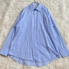 m849 美品✨薄手長袖シャツ L オーダーメイド 上質 クールビズ オフィス