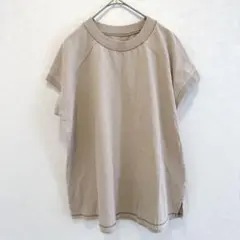 Bab ベージュ ラグランスリーブ 半袖Tシャツ