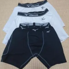 Mizuno スライディングパンツ ブラック/ホワイト 3枚セット