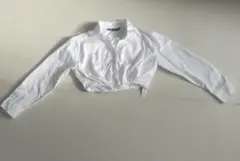 ZARA 長袖シャツ クロップド丈 白
