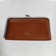 ニコアンド　がま口　ロングウォレット　長財布　ブラウン　茶色