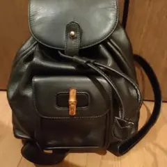 オールドグッチ バンブー レザー ミニ リュックサック パックパック.