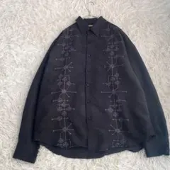 【美品】✨ THE HAVANERA CO. 黒　刺繍　シャツ　L