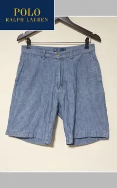 【Polo Ralph Lauren】ショートパンツ/無地/デニム/ロゴ/美品