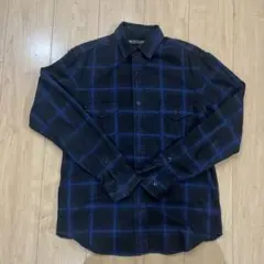 minedenim 2018aw blue denim check shirt