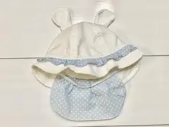 ウサギの耳付きベビー帽子 46cm