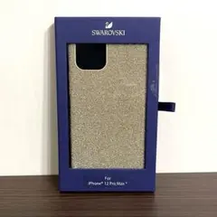スワロフスキー iphone12promax スマホケース ゴールド