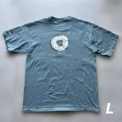 00s アメリカ古着半袖Tシャツ"Anthem"ブルーグリーン L ギルダン希少