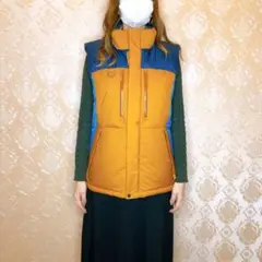 【¥20,000値下げ中!】ノースフェイス ダウンベスト マスタード×ネイビー
