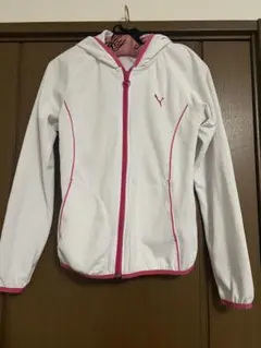 Puma フード付きアウター　ホワイト/ピンク