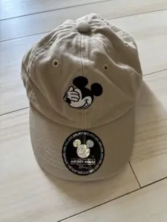 ミッキーマウス ベージュキャップ