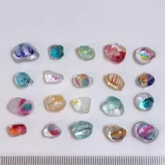 琉球ガラス❁ガラスナギット❁カラフルシャボン玉 20粒❁no.573