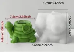 匿名配送☆ハンドメイド用シリコンモールド☆亀型 ポット
