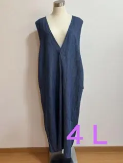 【新品】SEASON REASONジャンパースカート ４Ｌサイズ　綿麻