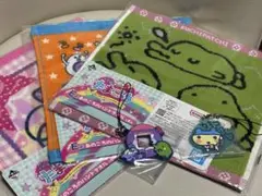 たまごっち ハンドタオルセット 4枚 ラバーキーホルダー 2個