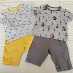 【まとめ売り】ユニクロ 90cm 夏用半袖パジャマ 2点セット