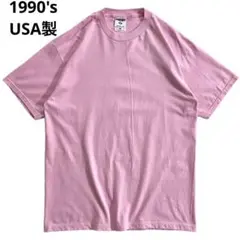 1990's USA製 JERZEES "PINK" 無地 Tシャツ