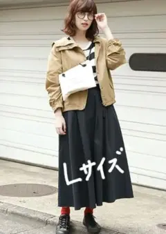 studio CLIP コットンナイロンツイル マウンテンパーカー L ベージュ