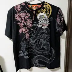 By T Club ドラゴン柄 Tシャツ X1