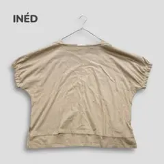 イネド／オーバーサイズ Tシャツ 9 綿100 コットン ベージュ リラックス
