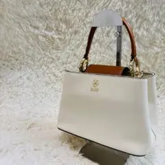モードフルーレ ハンドバッグ ショルダーバッグ 台形 バイカラー