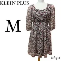 KLEIN PLUS(M)花柄さらさら美デコルテウエストマークワンピース/フレア
