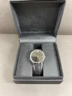 MOVADO ブラック クォーツ 腕時計