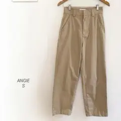 ANGIEチノパン ハイウエストセンタープレスワークパンツag23