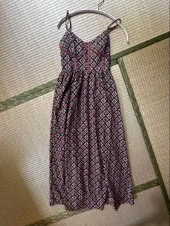 キャミワンピース ブラウン系 ビンテージ FREE SIZE
