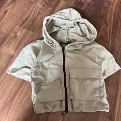 zara ナイロンカーゴジャケット　カーキ　オリーブグリーン M