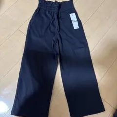 GU 新品タグ付き ワイドパンツ ガールズ 130 ネイビー