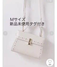 CELFORD ビジュースタッズポシェット Ｍ　アイボリー