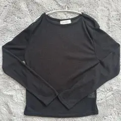 me+em select ブラック長袖Tシャツ