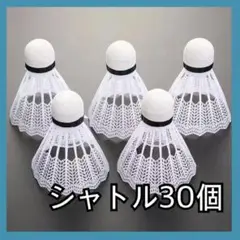 30個 バドミントンシャトル バッティング アウトドア 練習 白
