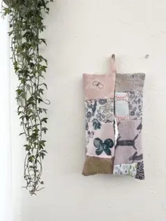 ミナペルホネン　ティッシュカバー　パッチワーク　ハンドメイド
