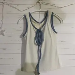 【idem】配色タンクトップ(カップ付き)