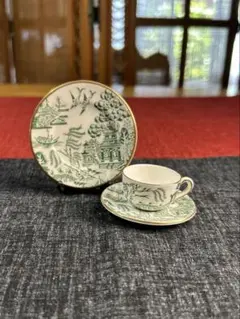 コールポート ✨ミニチュア 美品 ウィロー カップ ソーサー トリオ
