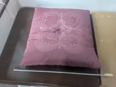 ダークピンク 花柄 座布団 5枚セット