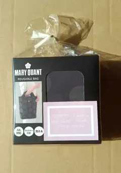 MARY QUANT リユーザブルバッグ A4対応　 ブラック