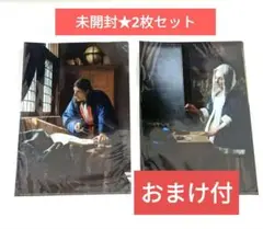 【未開封】フェルメール クリアファイル 天秤を持つ女 地理学者 青衣の女 パズル